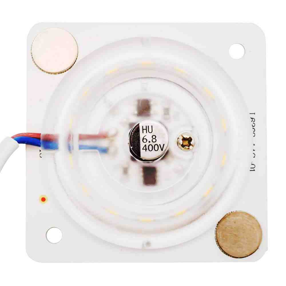 Светодиодная плата 2835 220V 12W, 80Lm/w, 4000K, линза, 63*63 мм, без пульсации, IP20 02-13