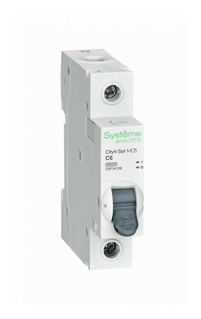 Автоматический выключатель Systeme Electric 1п C 6А 4.5kA City9 Set