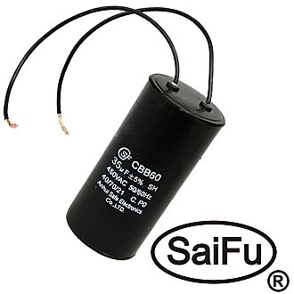 Конденсатор CBB-60 35мкФ 450В 5% 50Hz (60Hz) с проводом SAIFU
