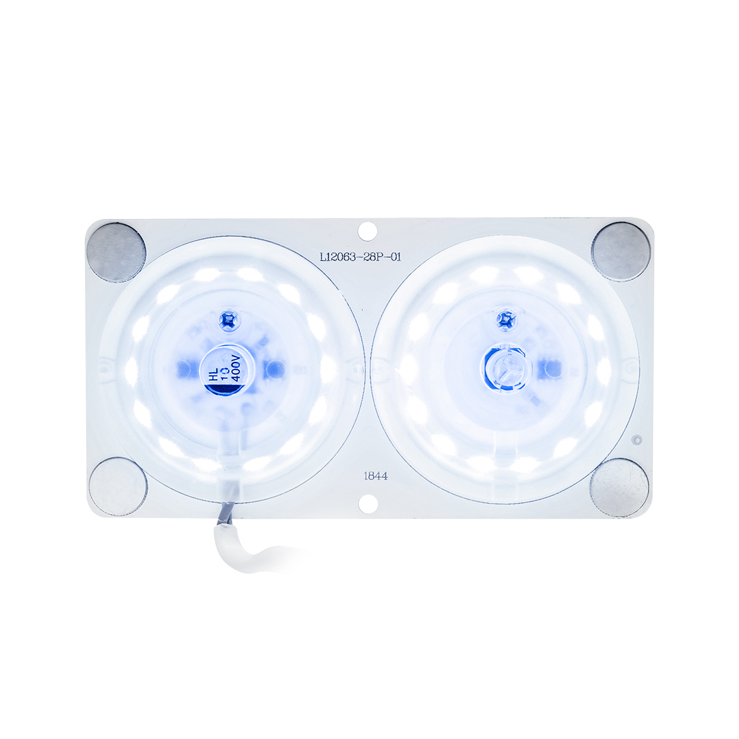 Светодиодная плата 2835 220V 24W, 80Lm/w, 6500K, линза, 120*63 мм, без пульсации, IP20 02-17