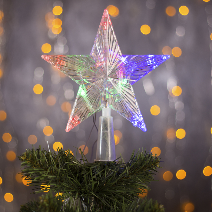 Фигура "Звезда прозрачная ёлочная" 15*15 см, 10 LED, RG/RB 3612317