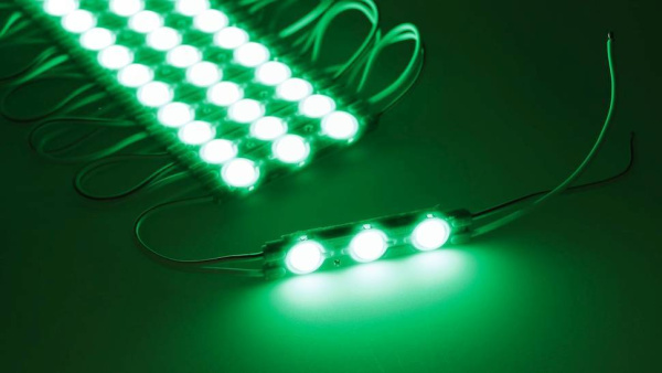 Светодиодный модуль 3 led 6011 MOD89 1.5W 12V зеленый 79498
