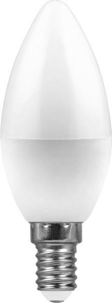 Лампа светодиодная 7W E14 свеча матовая 220v 4000K Feron LB-97 25476