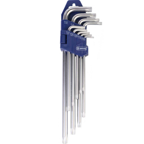 Набор ключей TORX 9шт Т10-Т50 "Диолд"