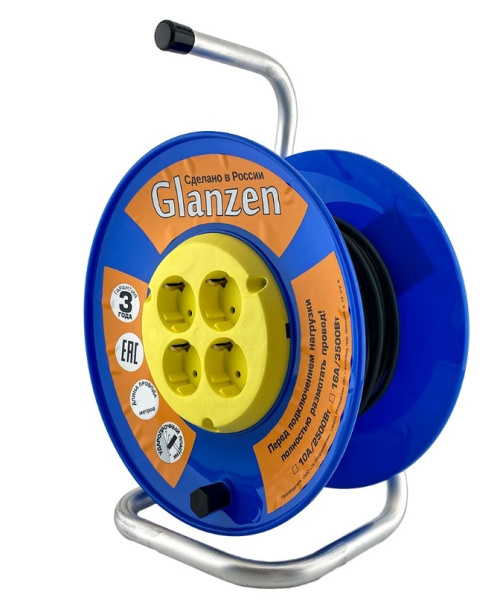 Удлинитель Glanzen 4гн. ПВС 3*0,75 EB-30-018 