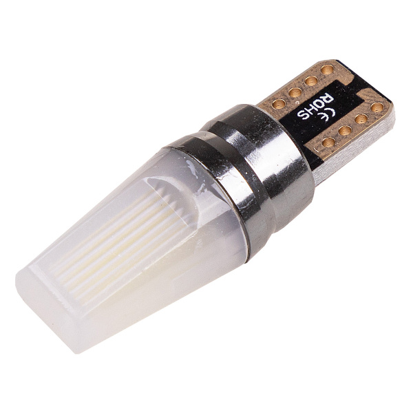 Лампа светодиодная T10 (W5W) 12V 1 COB диод 1-конт с обманкой Белая SKYWAY 236848
