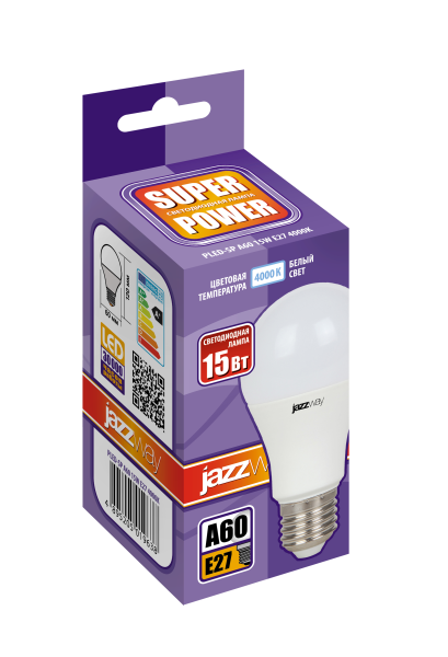 Лампа светодиодная PLED-SP A60 15W 4000K E27 JazzWay