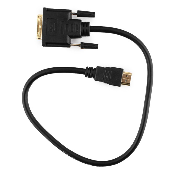 Шнур HDMI шт - DVI шт 0,5 м позолоченный экранированный Cablexpert