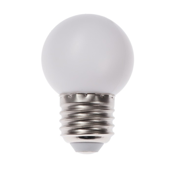 Лампа светодиодная G45 1,5W E27 220V(шар) RGB Luazon 7825844