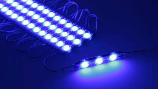 Светодиодный модуль 3 led 6011 MOD87 1.5W 12V синий 79496