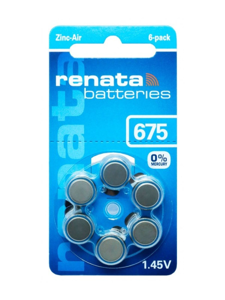 Батарея RENATA Zinc-Air 675 (0% Hg)