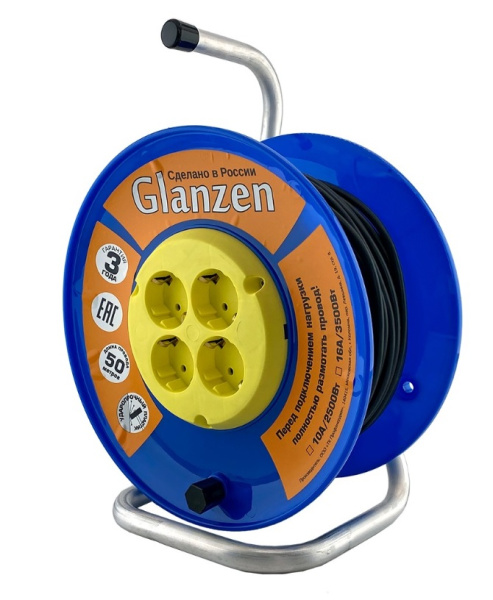 Удлинитель Glanzen 4гн. ПВС 3*0,75 EB-50-018 
