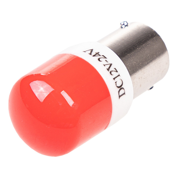 Лампа светодиодная S25 (P21W) 12-24V 6SMD диодов BA15s 1-конт красная