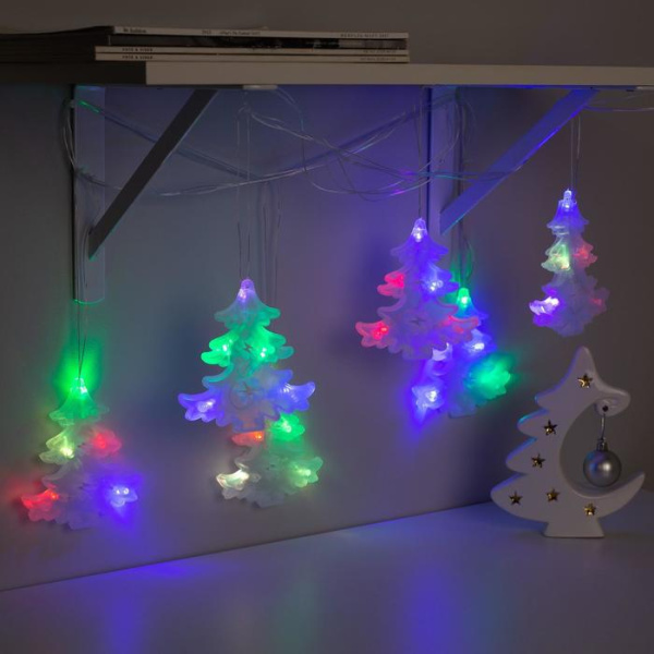 Гирлянда "Нить" 2 м с насадками "Ёлка матовая" IP20, 30 LED, свечение RG/RB 3612451 