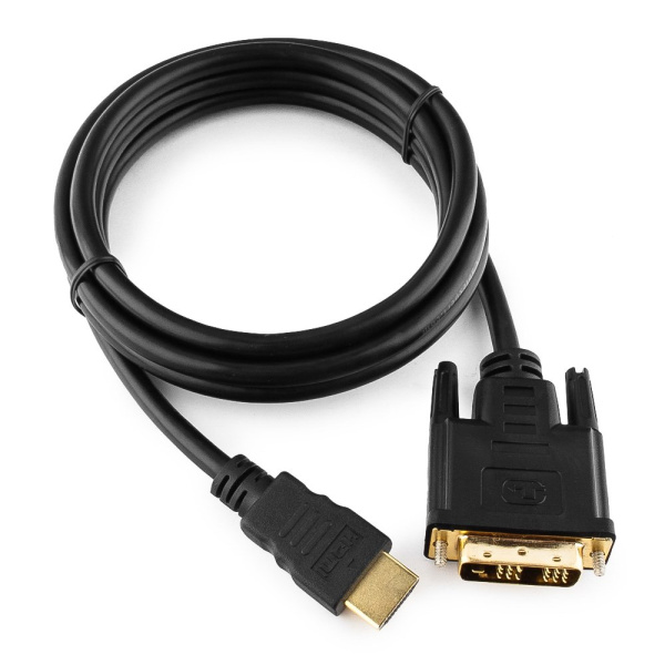 Шнур HDMI шт - DVI шт 1,8 м позолоченный экранированный Cablexpert