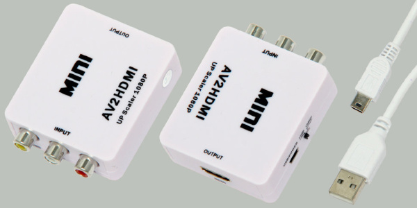 Видеоконвертер вход Video + Audio L/R (RCA) - выход HDMI 5-985