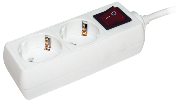 Удлинитель сетевой 2*3м IEK c з/к, с выключателем У02К 1037323